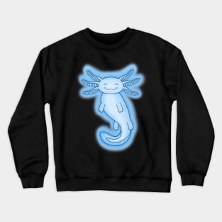 Cool blue / Cyan axolotl swimming Crewneck Sweatshirt